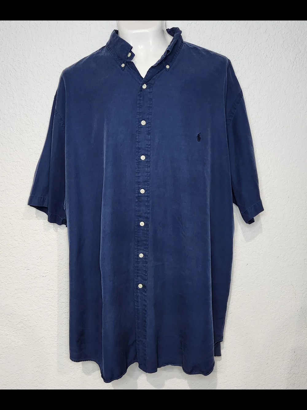 Polo by Ralph Lauren Navy Button-Down Short Sleeve Shirt